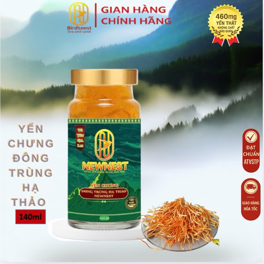 Combo 10 Hũ- Yến sào NEWNEST đông trùng hạ thảo Hủ 150ml -  HỖ TRỢ SỨC KHỎE
