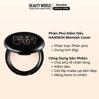 Phấn Che Phủ Mỏng Nhẹ Kiềm Dầu Hanskin Blemish Cover Blur Pact 9g
