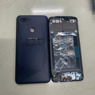 bộ vỏ oppo A12 (gồm lưng,sườn,phím ,kính camera)