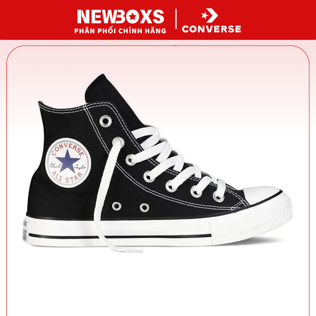Giày Converse Classic Black/White Hi - 121186 /M9160C, Converse Chính Hãng, Basic, Nhẹ Êm, Thoải Mái