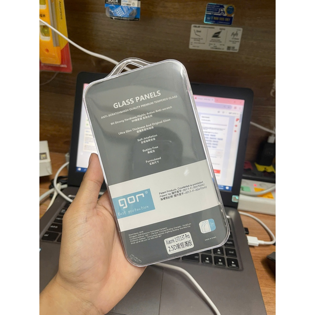 GOR | Cường Lực Viền Đen Xiaomi Redmi Note 12 Pro Plus | 12 Turbo | 12 Pro | Turbo 3 | Trong Suốt 9H