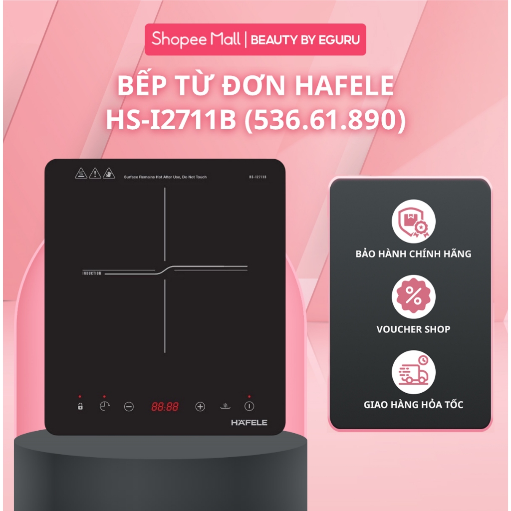 [TẶNG NỒI LẨU] Bếp từ đơn Hafele HS-I2711B 536.61.890 - Hàng chính hãng - Bảo hành 12 tháng