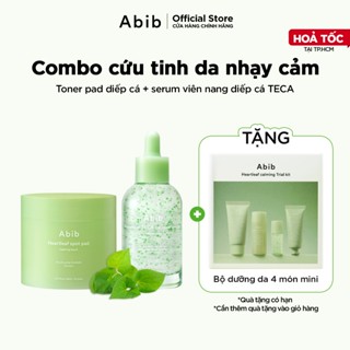 Bộ 2 sản phẩm Abib toner pad diếp cá và serum viên nang diếp cá TECA
