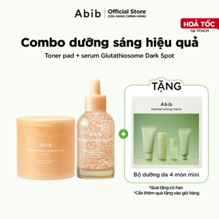 Bộ 2 sản phẩm Abib toner pad và serum dưỡng sáng da Glutathiosome Dark Spot