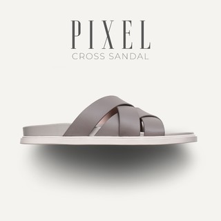  Dép da nam quai chéo cao cấp CROSS PIXEL chống nước thời trang êm chân TONKIN 
