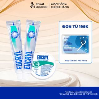 Combo 2 Kem đánh răng ( 62gx2) + bột đánh răng Eucryl ( 50g) hỗ trợ làm trắng răng