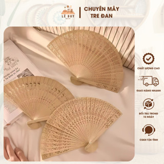 Quạt Gỗ Xếp Cổ Trang – Quạt Gỗ Làm Oản – Quạt Trang Trí Tháp Bánh Tết Phong Cách Trung Hoa – Phụ Kiện Trang Trí Tết Fang