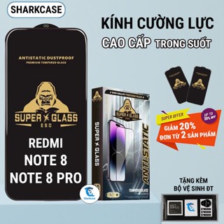  Kính cường lực Redmi Note 8 8 pro trong suốt full màn miếng dán bảo vệ màn hình điện thoại sharkcas 