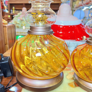 Đèn dầu thờ hoa sen số 3, đèn thờ cúng pha lê hoa sen, đèn dầu gia tiên, đèn thờ cúng Gia Phát