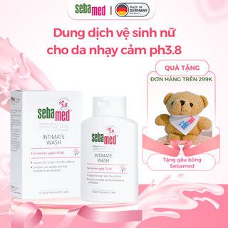 [TẶNG GẤU] Dung dịch vệ sinh phụ nữ Sebamed Feminine Intimate Wash pH3.8 cho da nhạy cảm làm sạch dịu nhẹ