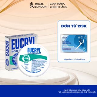 Bột Bạc Hà Giúp Sạch Miệng Trắng Răng, Hơi Thở Thơm Mát Eucryl Toothpower 50g