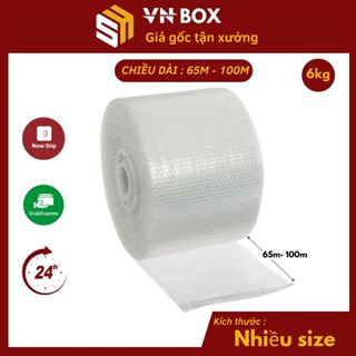 HỎA TỐC Cuộn bóng khí, Xốp nổ, Cuộn chống sốc nhiều size 100m gói hàng giá rẻ - Hộp Carton VNBOX