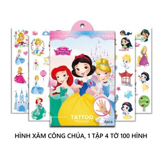  🎉 HÌNH XĂM CHO BÉ CHỦ ĐỀ HOẠT HÌNH DISNEY– 100 MIẾNG 🎉 