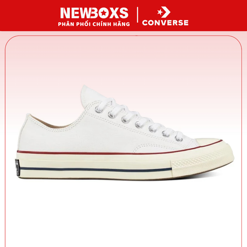 Giày Converse Chuck 1970s White Low - 162065, Converse Chính Hãng, Basic Sneaker, Êm Ái, Bền Bỉ