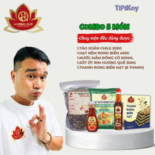 Combo Tảo Xoắn Chile 200g + Hạt Nêm 450g + Nước Mắm Đông Cô 500ml + Sốt Ớt Rim 300g + Thanh Rong Biển Hạt 8 thanh