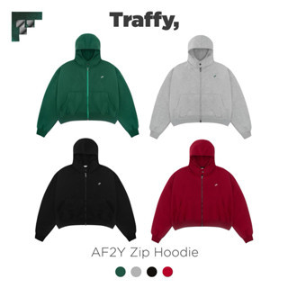  Áo Khoác Hoodie Zip TRAFFY Trơn Thêu Logo Form Boxy Vải Nỉ Bông Ấm Áp Unisex 