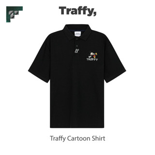 Áo Thun Polo TRAFFY Thêu Hoạt Hình Vải Cá Sấu Thoáng Mát Unisex l CARTOON SS25 