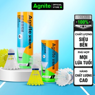 [SIÊU RẺ] Cầu lông nhựa cao cấp, quả cầu lông nhựa AGNITE chính hãng, đường bay ổn định, nhẹ, bền, 2 màu tùy chọn