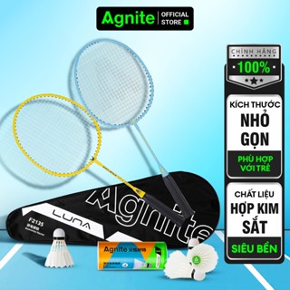 [VOUCHER GIẢM 10%] Bộ 2 vợt cầu lông TRẺ EM cao cấp AGNITE chính hãng, nhẹ, bền, đẹp - tặng kèm hộp cầu nhựa 3 quả