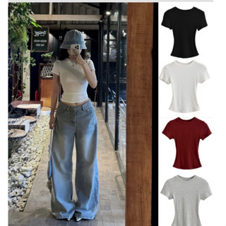    SLIM TEE  Áo thun Baby Tee DANEJI Siêu Ôm body thun tăm lạnh chất co dãn M208 