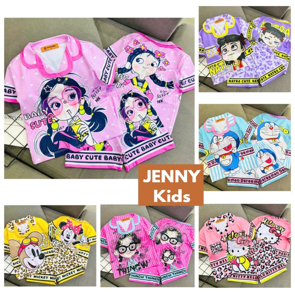 10-45kg Bộ Ann's Kids thun 3D quần áo cho bé đồ bộ trẻ em đồ bộ thun lạnh bé gái cộc tay ngắn quần đ