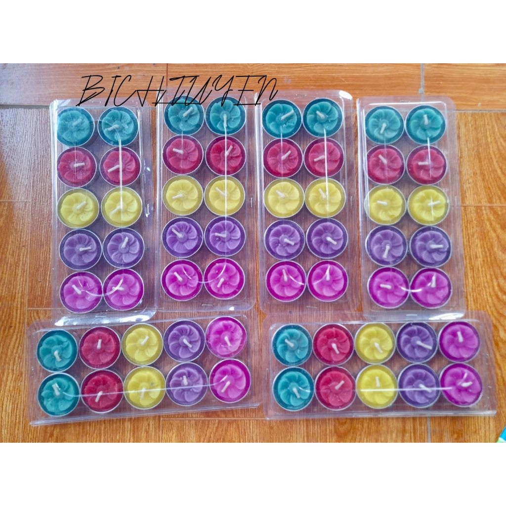 NẾN TEALIGHT HOA MAI [ ĐỦ MÀU]