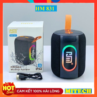  Loa Bluetooth mini HM-831 loa xách tay âm bass lớn kết hợp cùng đèn LED hiện đại chống nước 