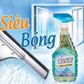nước lau kính blue 650ml siêu sạch. chai vệ sinh kính sáng bóng