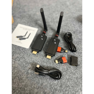 HDMI không dây SB8 plus, truyền xa max 150m; tặng kèm đầu hdmi lớn chuyển đổi sang mini và micro hdmi