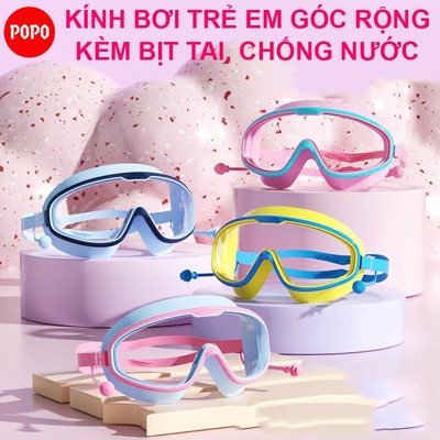 Kính bơi trẻ em mắt trong POPO 361 góc nhìn 180 độ bảo vệ mắt, hạn chế sương mờ ngăn nước tuyệt đối.