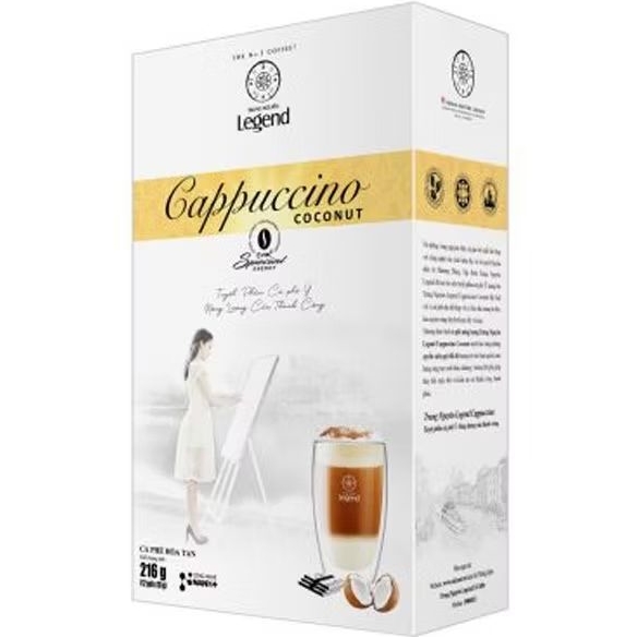 Cà Phê Trung Nguyên Legend Cappuccino Coconut 12 sticks 18gr