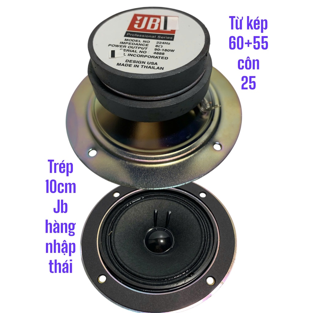 Loa treble 10cm JB xương vàng - loa treble giấy - từ kép 60+55mm - giá 1 cái