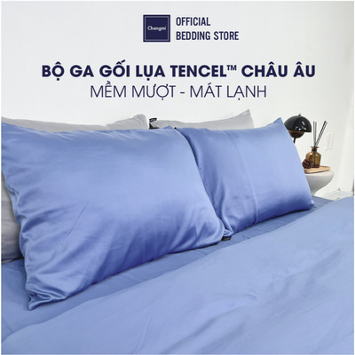 [Nhiều màu] Bộ 4 món ga gối Tencel Châu Âu (Nệm dày <20cm) Changmi Bedding cao cấp siêu mềm mượt và mát lạnh