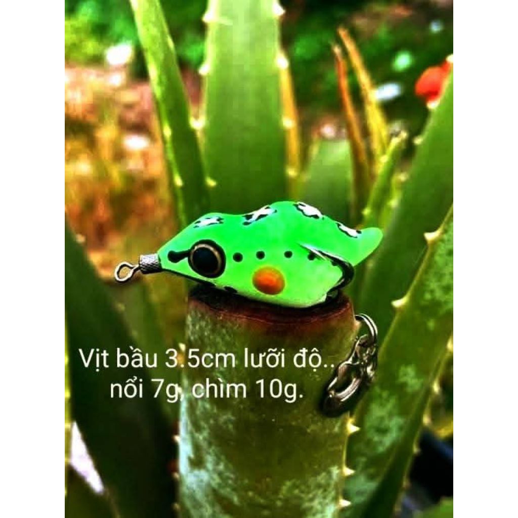 Nhái hơi Vịt bầu mini 3.5cm lưỡi độ chì đúc,nổi 7g