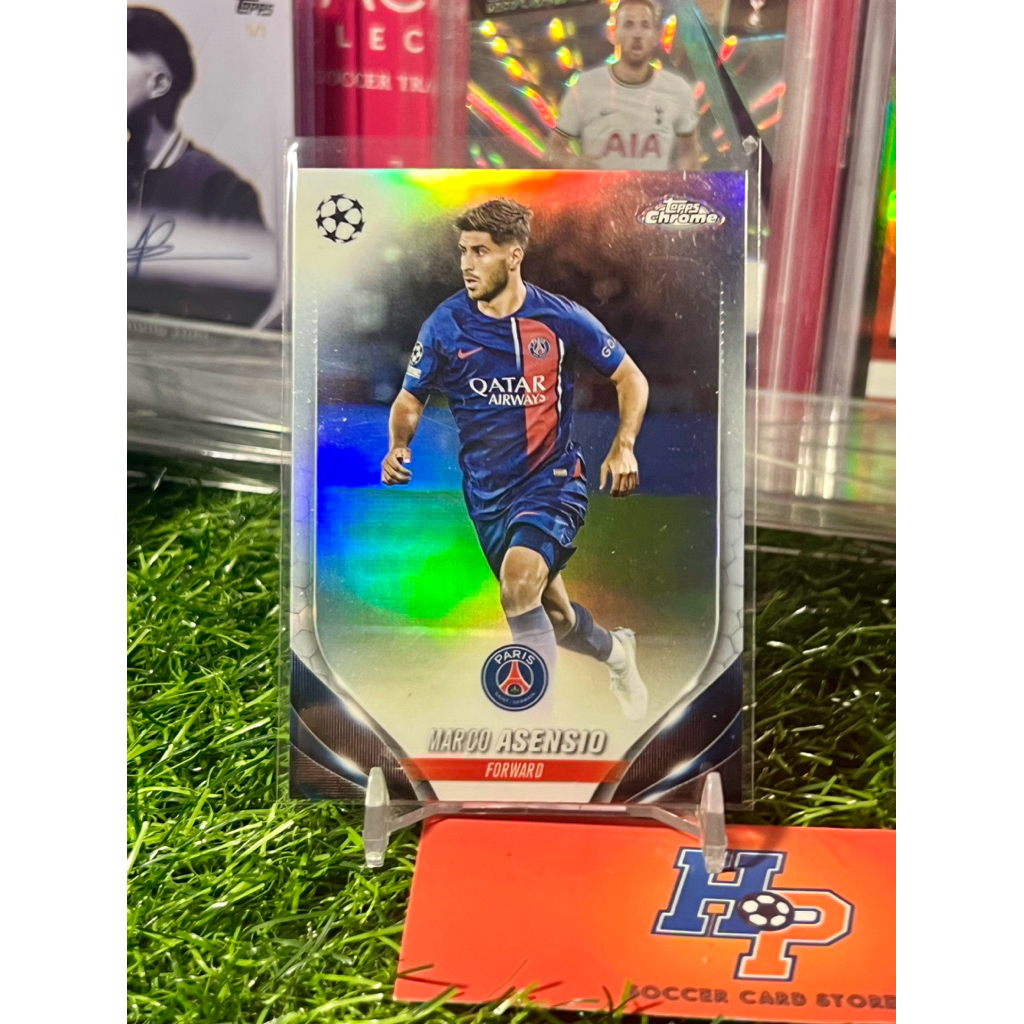 Thẻ bóng đá Marco Asensio Refractor Topps Chrome UCL 2023/24