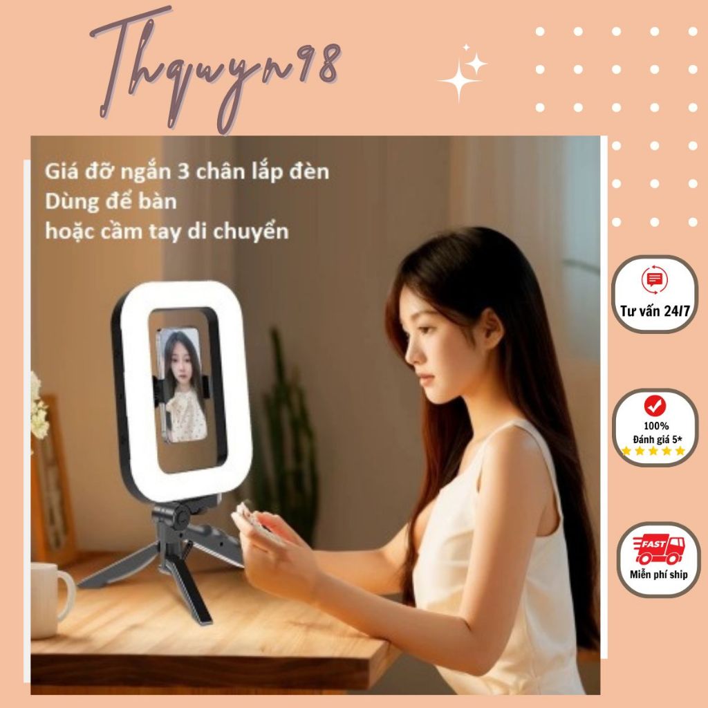 Đèn Livestream YM200 Di Động Tích Hợp Giá Đỡ Điện Thoại Hỗ Trợ Quay Video, Chụp Ảnh, Livestream Chuy