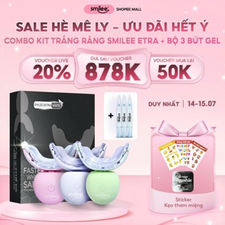 Combo Kit Trắng Răng Smilee Extra và 3 Bút Gel Làm Trắng Răng - Combo Tiết Kiệm Giúp Răng Trắng Sáng Sau 7 ngày