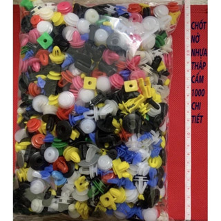 Chốt nút nhựa ô tô 1000 cái thập cẩm , đinh tán , vít nở nhựa chuyên dụng cho ô tô