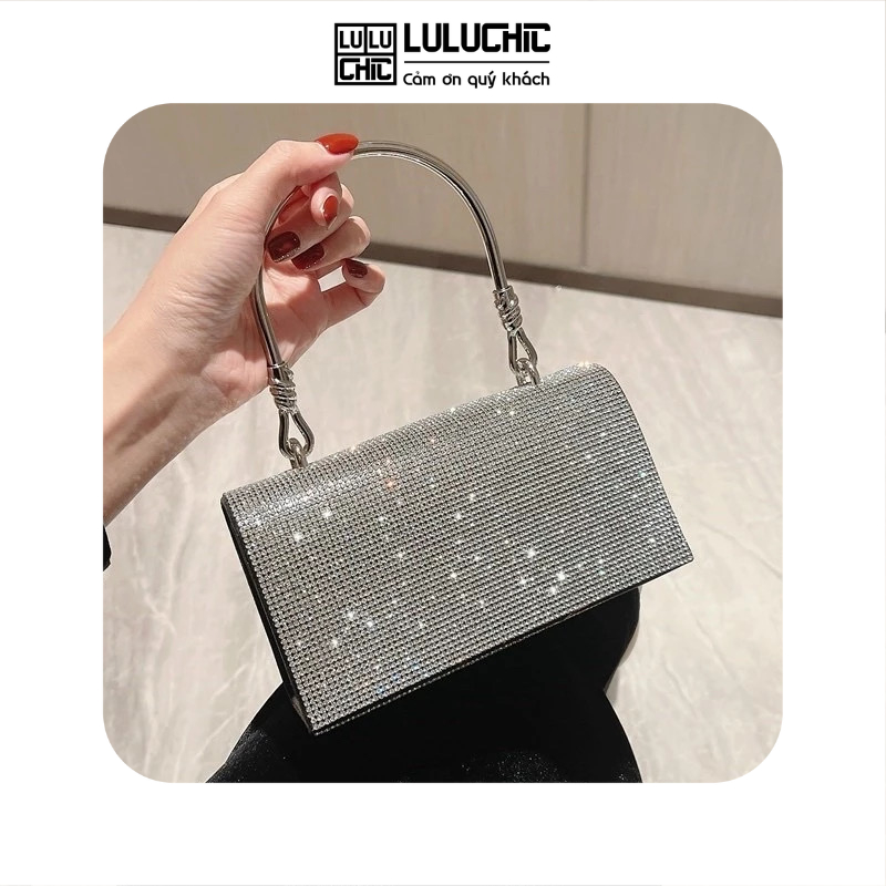(Loại 1)Túi Xách Nữ Đi Tiệc Đính Đá, Clutch Cầm Tay Nữ Đi Tiệc Sang Trọng