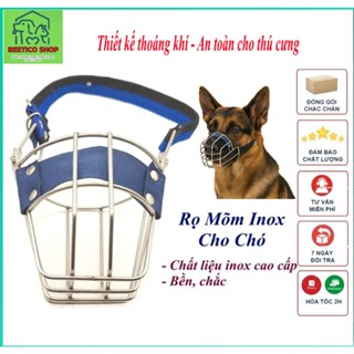 Rọ Mõm Inox Cho Chó Từ 10kg trở lên – Phù hợp mọi giống chó, bền chắc, chống cắn phá