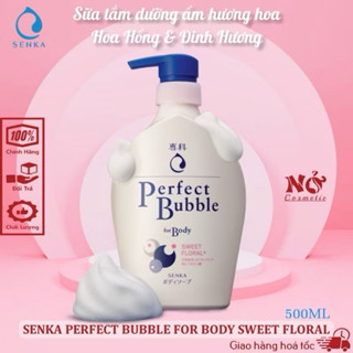(Date 9/2026) Sữa Tắm Tạo Bọt Senka Perfect Bubble Hương Hoa Dịu Ngọt 500Ml