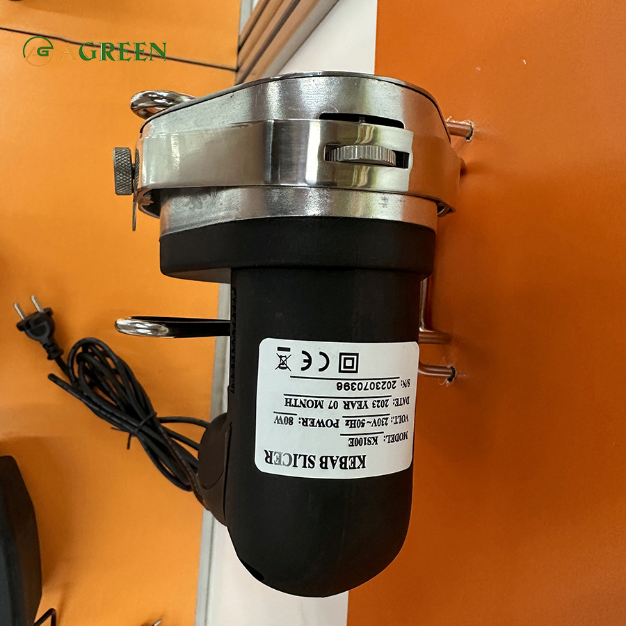 Máy Cắt Thịt Nướng KS100E Lưỡi Dao 10cm – Cắt Thịt Doner Kebab, Thịt Quay, Thịt Heo Bò Gà