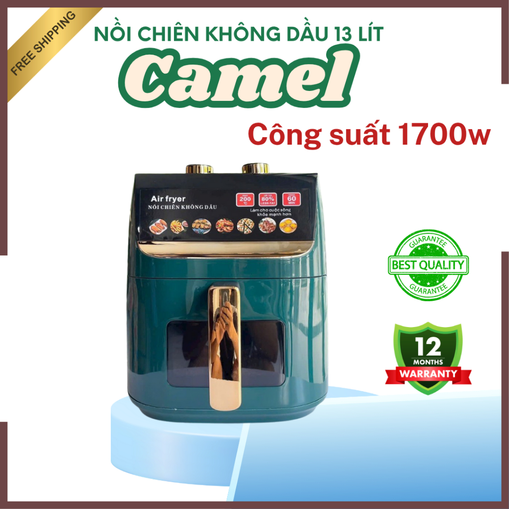 Nồi chiên không dầu 13 lít , nồi chiên không dầu camel ,nồi chiên không dầu CAMEL chính hãng