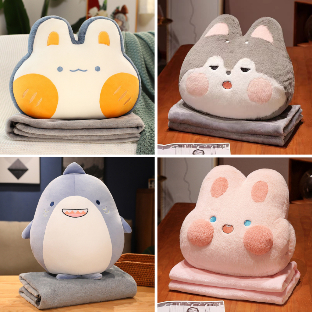 Chăn gối văn phòng Gối ngủ văn phòng nhiều mẫu Gối kèm chăn (Đổi trả miễn phí).