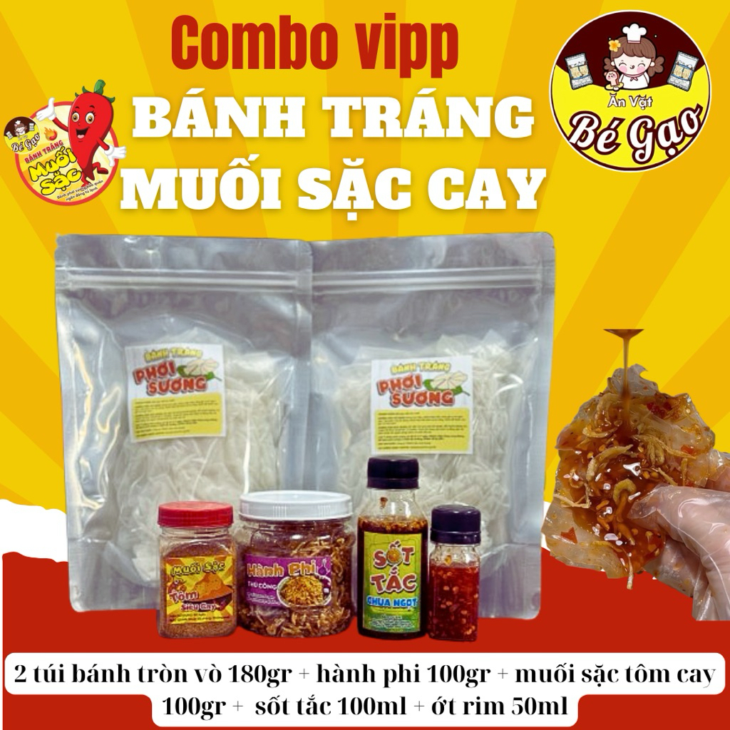 BEGAO Sét Bánh Tráng Muối Sặc Cay - COMBO VIPP