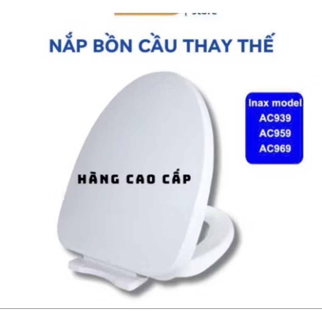 Nắp Đóng Êm Cao Cấp Cho Bồn Cầu (Két Liền Nguyên Khối) Inax,Viglacera,Caesar,Toto,.v.v..