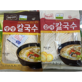 Mì tươi hàn quốc, mì sợi lớn khoai tây hàn quốc - 생생 칼국수 감자 칼국수