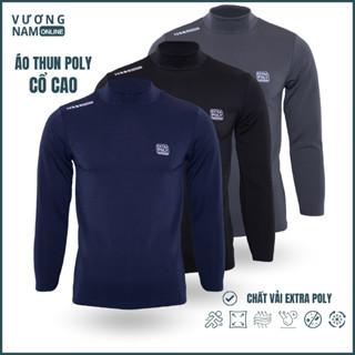 Áo giữ nhiệt nam cổ tròn và cao 3 phân EXTRA POLY form ôm vừa Thu Đông chất vải dày đẹp co giãn 4 chiều cao cấp VNO149 