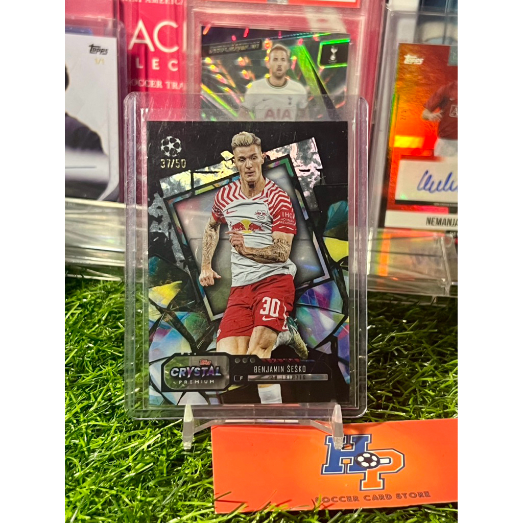 Thẻ bóng đá Benjamin Sesko /50 Topps Cystal UCL 2023/24