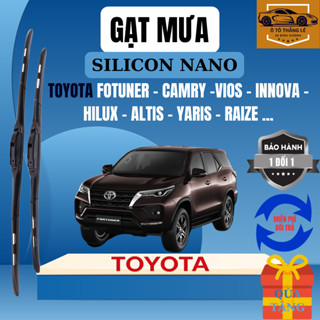 Gạt Mưa Ô Tô TOYOTA FORTUNER, VIOS, INNOVA, HILUX, ALTIS, CAMRY Lưỡi Silicon Nano Gạt Sạch Êm. TY3K